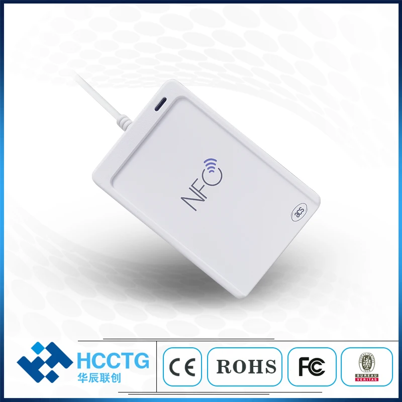 

USB CCID ISO14443 Тип A и B ISO15693 ISO18092 PC/SC 13,56 МГц RFID NFC Бесконтактный считыватель смарт-карт Писатель ACR1552U-M1