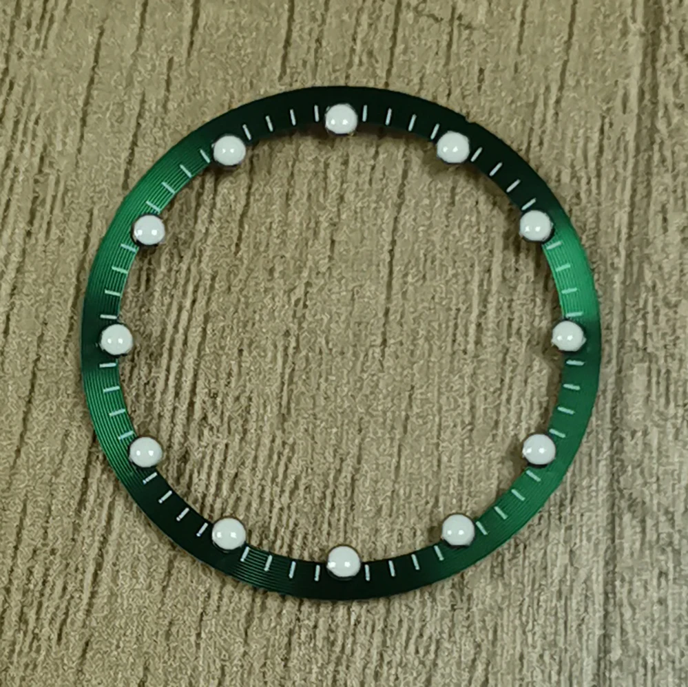 Watch Accessories Dial  skeleton Ring C3 Green Luminous Chapter Ring OD 28.5MM ID 24.5MM for Japan NH70 Movement  case MOD