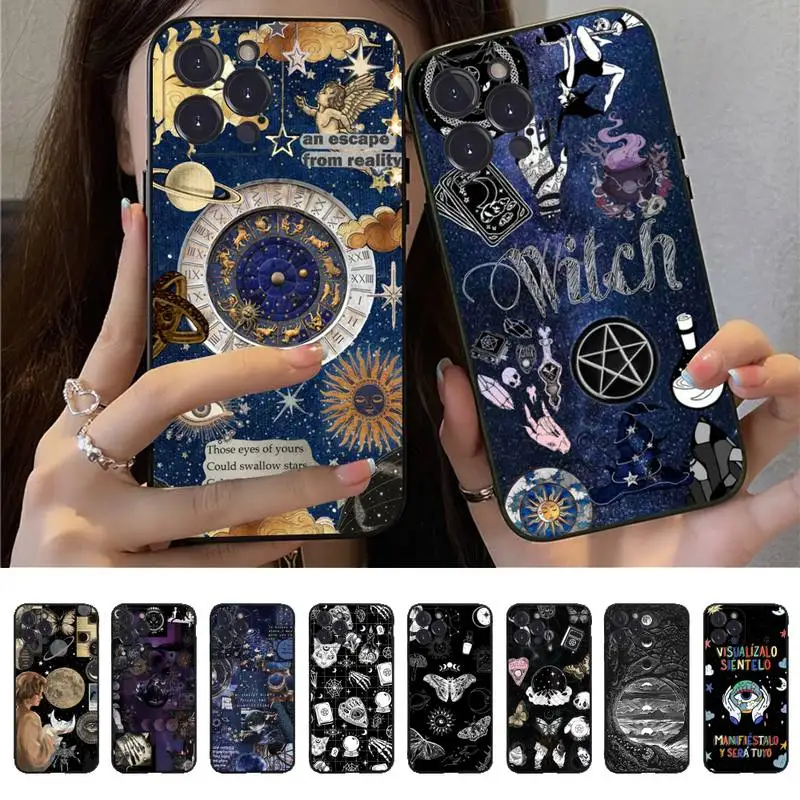 

Witches Moon Tarot Mystery Totem Phone Case for iPhone 11 12 13 mini pro XS MAX 8 7 6 6S Plus X 5S SE 2020 XR case