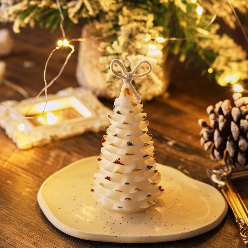 

Рождественские свечи украшения для дома ароматические свечи новогоднее украшение для дома белая Рождественская елка свеча декор для стола