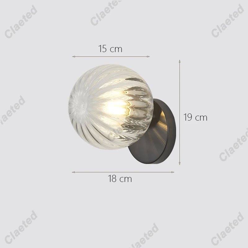 

Настенные светильники Claeted, стеклянный шар, теплый/холодный свет