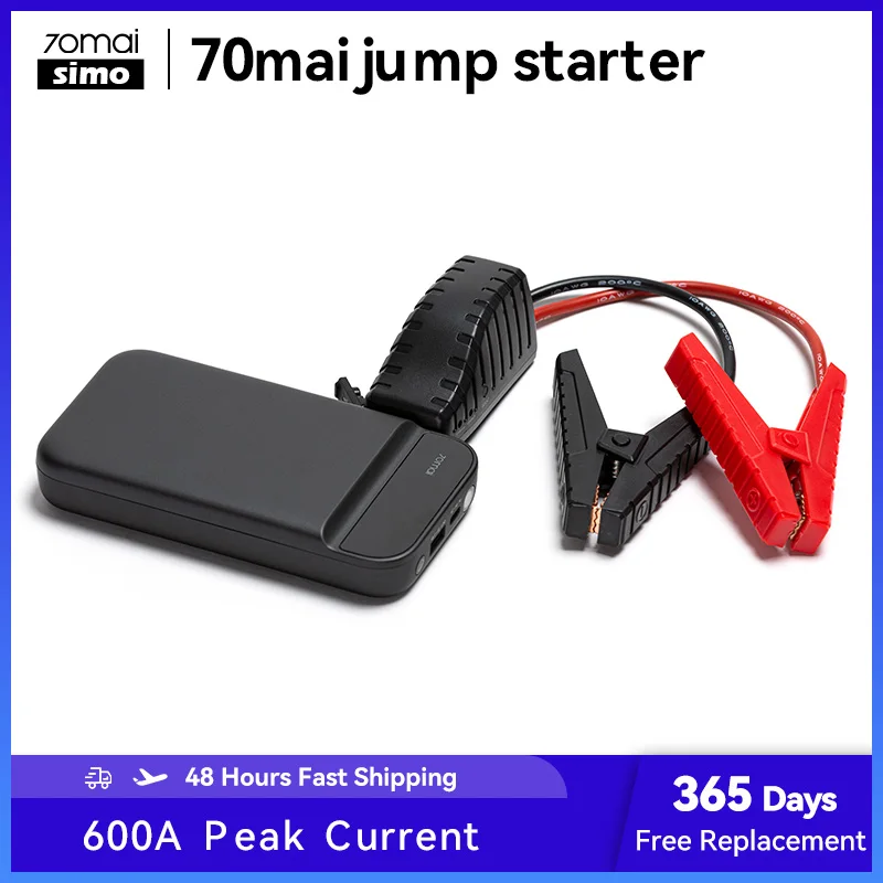 

70mai Car Jump Starter PS01 Power Bank Real 11100mah 600A Peak Current Car Starter Auto Buster Car Emergency Booster Battery