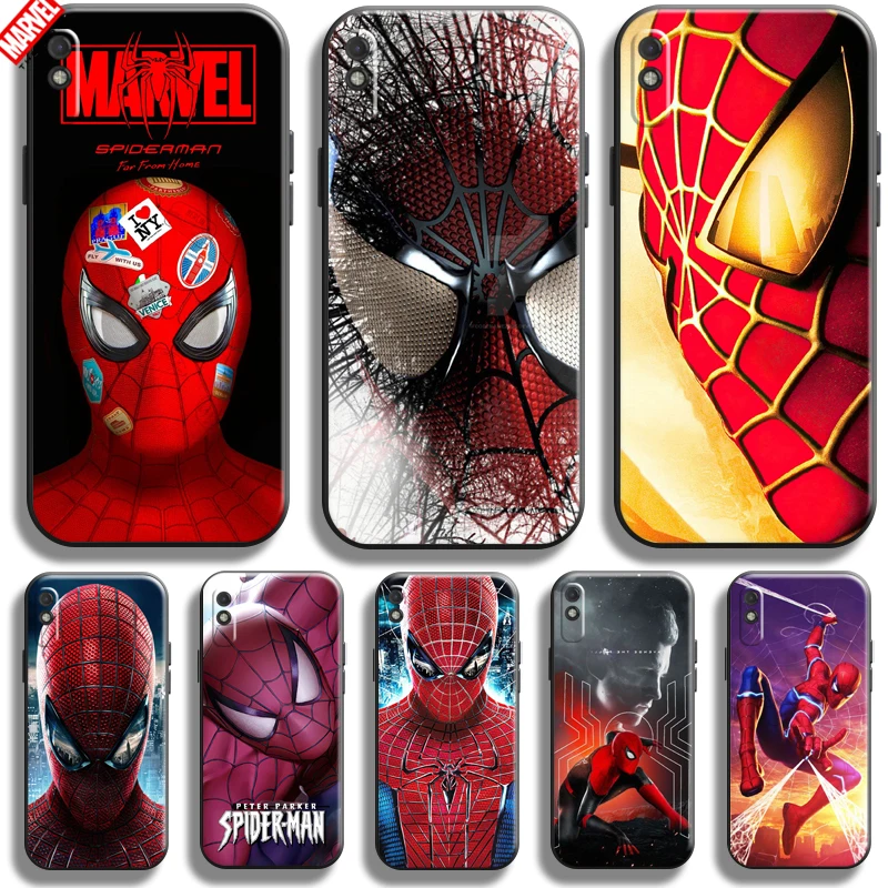 

Spiderman Marvel Avengers For Xiaomi Redmi 9i Phone Case 6.53 Inch Soft Silicon Coque Cover Black Funda Captain America Comics
