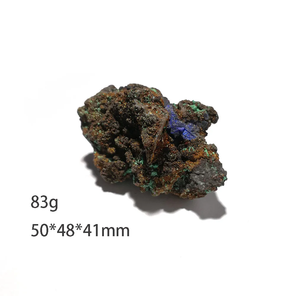

83 г C5-3J натуральный камень азурит Малахит минеральный кристалл образец украшение из провинции Аньхой Китай