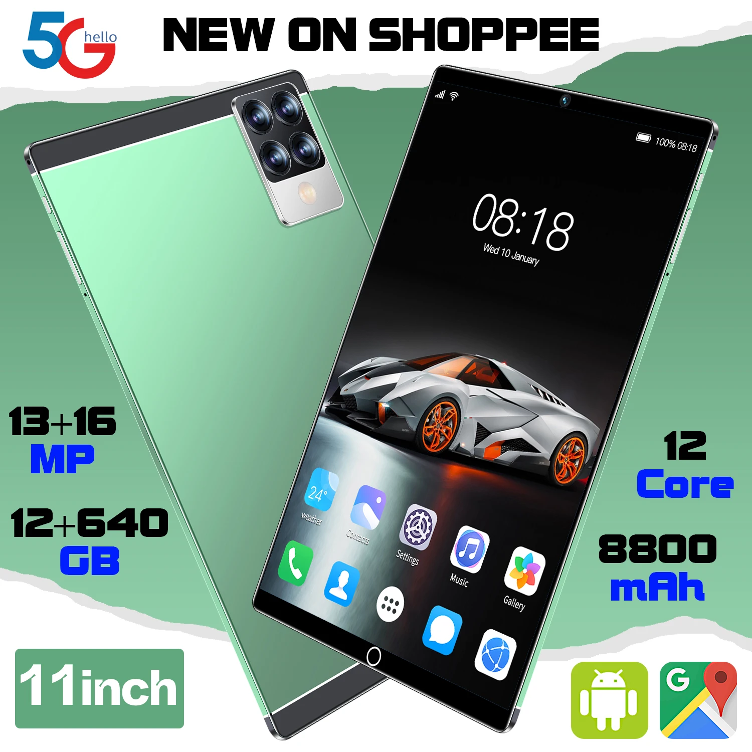 

Original Tablet 12GB RAM 640GB ROM Tablet Pc 11 inch Tablete Drawing Android 12 Tablette 10 Core 5G Touch Screen Tablets