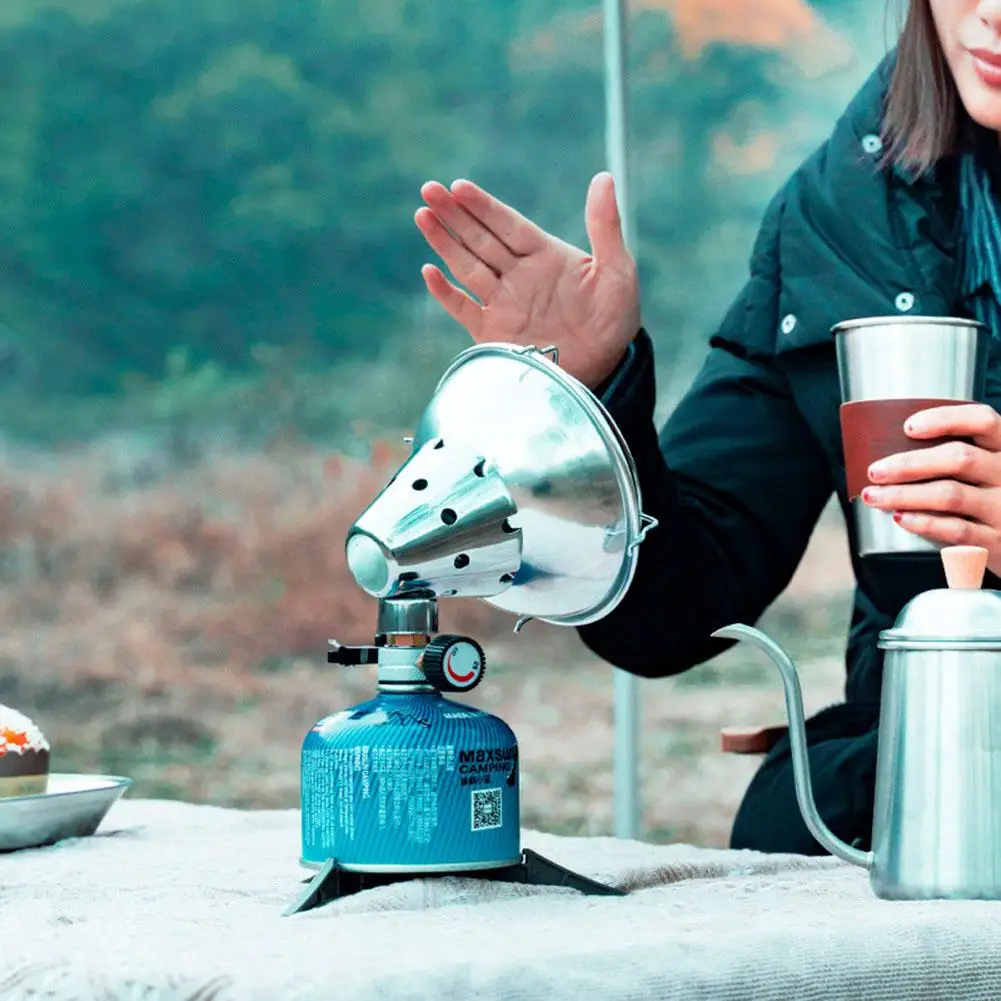 

Портативная уличная газовая плита для кемпинга, мини-нагреватель с электронным зажиганием для зимней рыбалки, туристической палатки