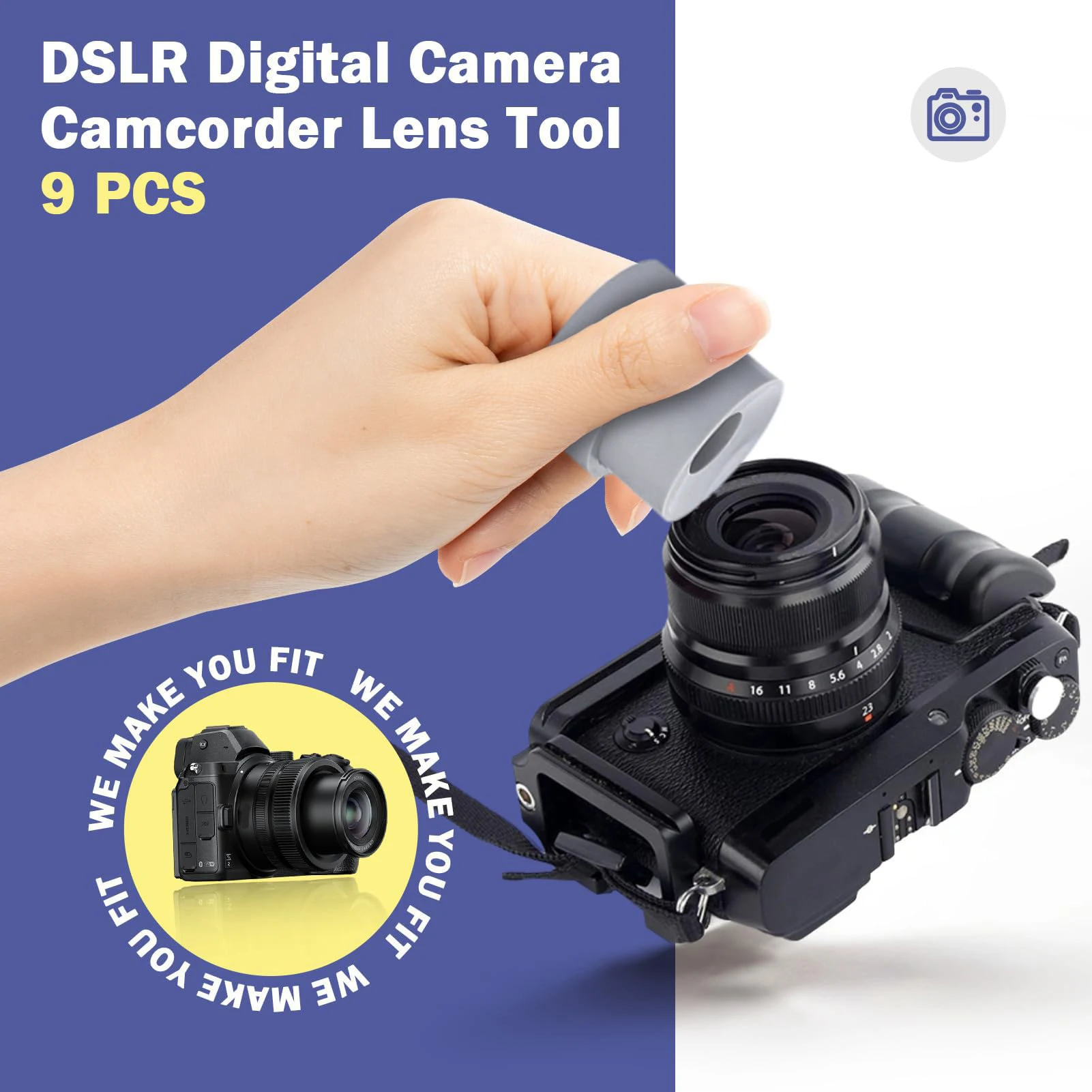 Фото Набор инструментов для ремонта объективов DSLR-камер, 8-83 мм, 9 шт., 18 размеров, инструмент для снятия объективов, аксессуары для ремонта и вскрытия №3