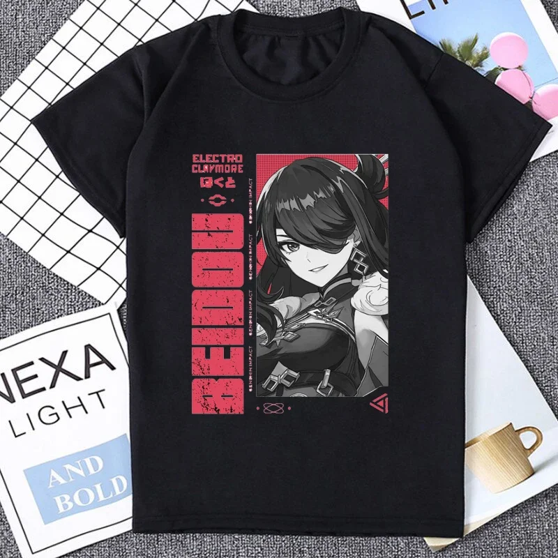 Футболка с графическим принтом Genshin Impact футболка Xiao Beidou ACG для фанатов