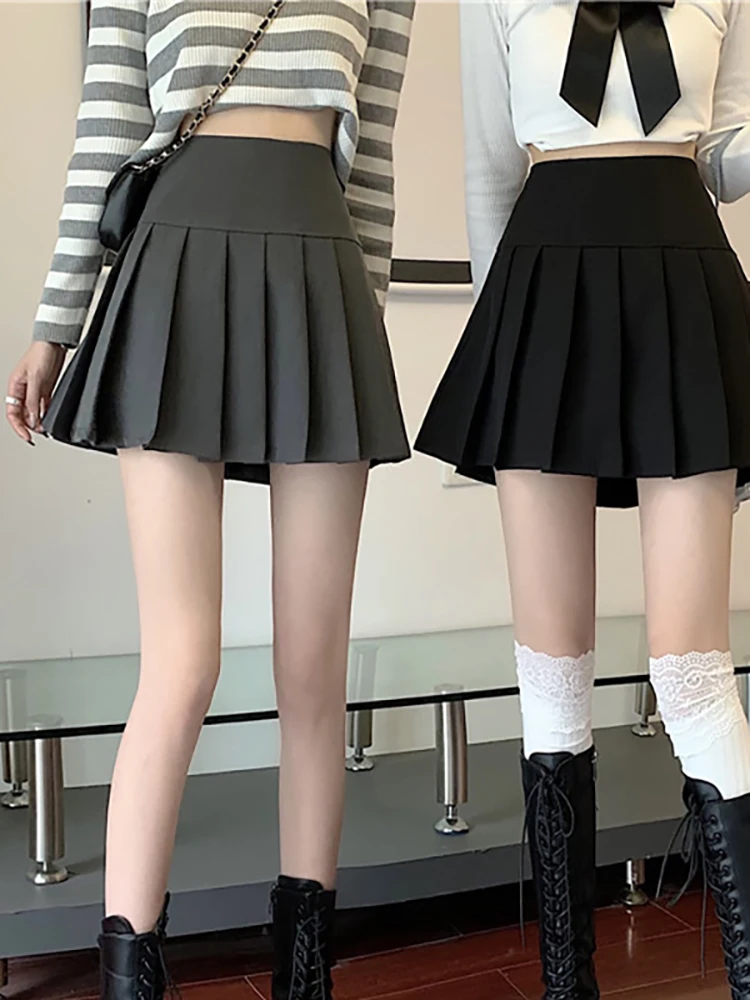 

A Half-length skirt female spring and autumn high waist a-line skirt design sense package hip skirt hot girl short skirt