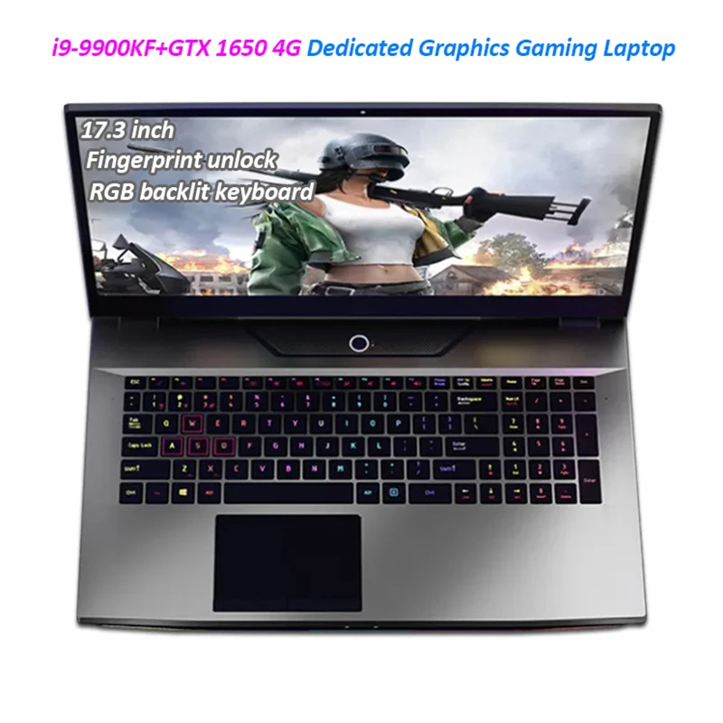 Игровой ноутбук 17,3 дюйма 1650x0 IPS i9-9900KF + GTX 4G выделенный Графический игровой ПК RGB клавиатура с подсветкой Win10 ноутбук компьютер