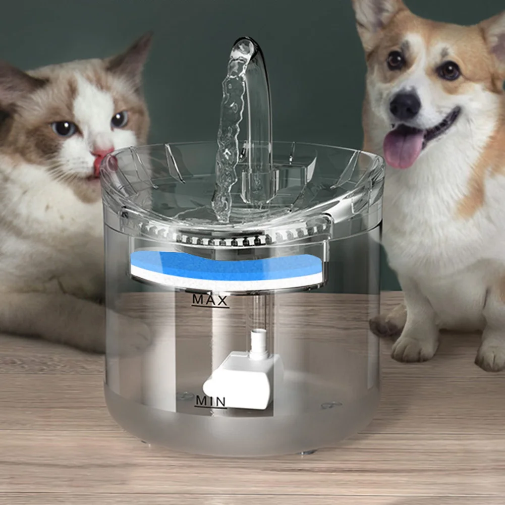 

2L Cat Water Fountain Filter Automatic Sensor Drinking Fountain For Cats Feeder Pet Water Dispenser Auto Drinker For Cats