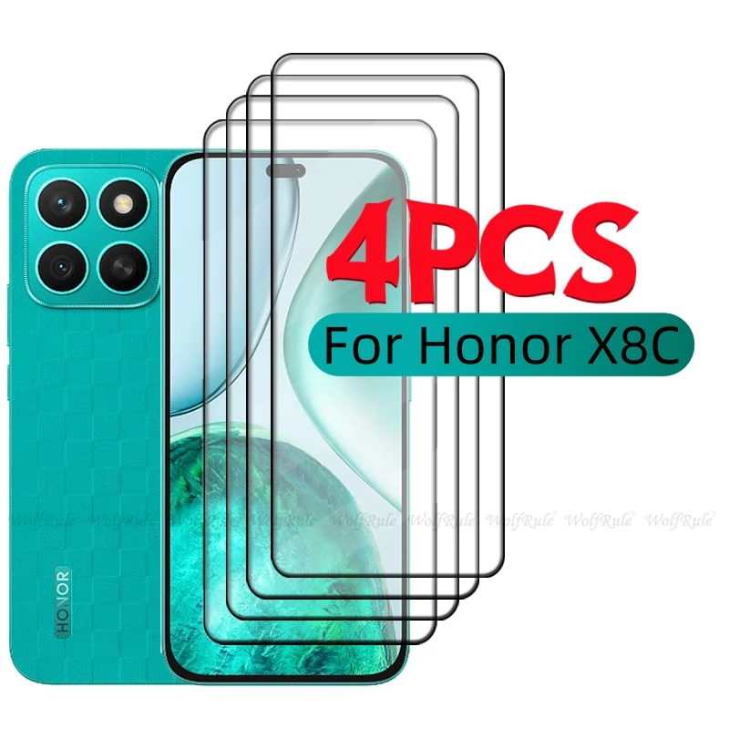 1/2/3/4 шт. для Huawei Honor X8C Стекло Закаленное стекло телефона Защитное полное покрытие