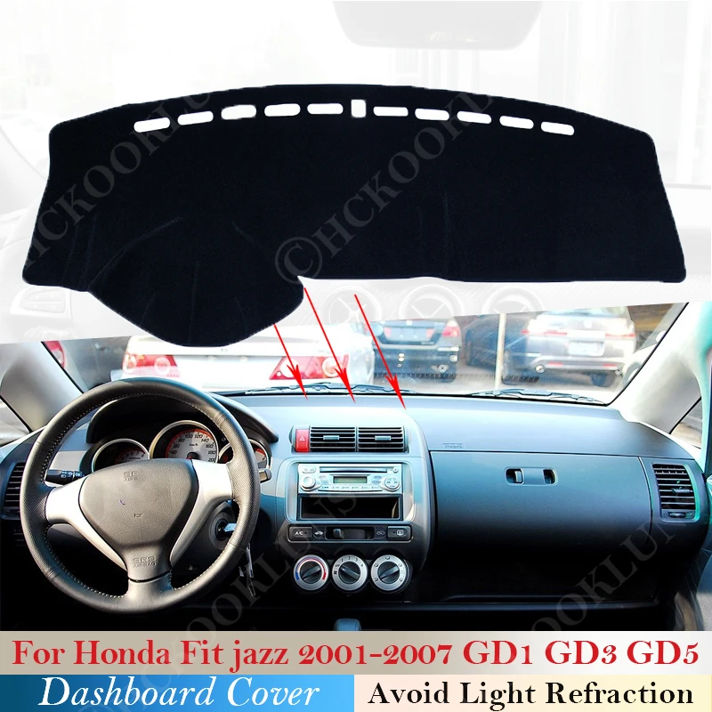

Аксессуары для приборной панели из полиэстера для Honda Fit Jazz 2001 ~ 2007