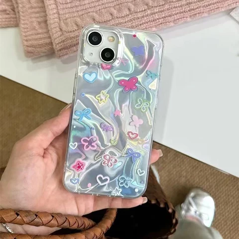 Чехол с градиентом цветочной звезды и бабочки для Honor 400 Lite X8A X7A X8 4G 5G X7 X9 90 70 Lite Magic 4 Lite, чехлы для телефонов