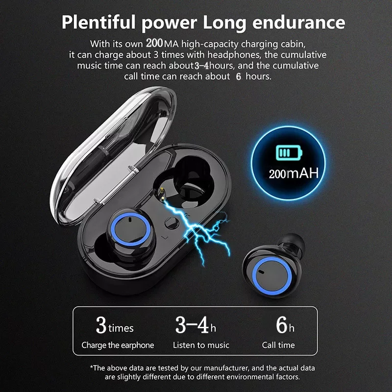 Bluetooth Earphone Outdoor Sports Wireless Headset 5.0 With Charging Bin Power Display Touch Control Headphone Earbuds enlarge