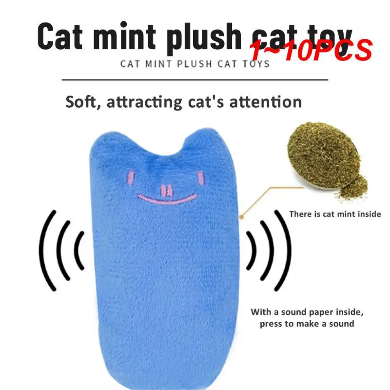 

1~10PCS Rustle Sound Catnip Toy Cats Products For Cute Cat Toys Kitten Teeth Grinding Cat Soft Plush Thumb Pet