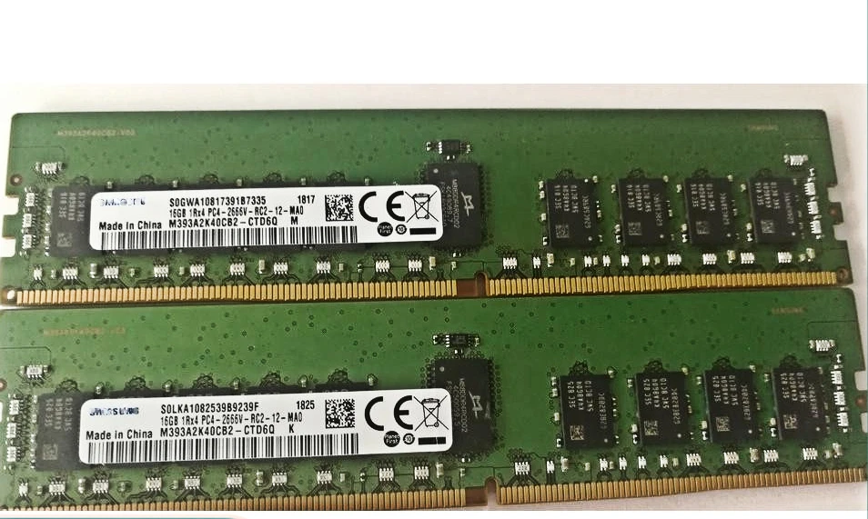 

RAM M393A2K40CB2/BB2-CTD6Q 16G 1RX4 DDR4 2666 Server Memory 1PCS