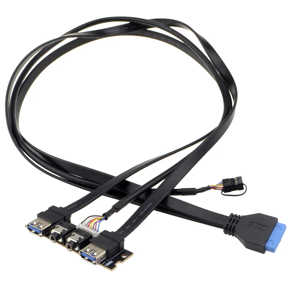 

Для нового 70 см Передняя панель для чехла USB3.0 + USB3.0 + порты аудиоразъема HD плата ввода/вывода + Внутренний провод бесплатная доставка с