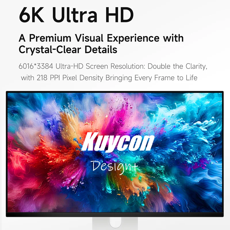 Монитор KUYCON G32X для офиса, 60 Гц, время отклика 5 мс, IPS, 32 дюйма, 6K, для настольного ПК, LED-дисплей, с кронштейном (art.: 3920dbafcd3d3) - 3920dbafcd3d3