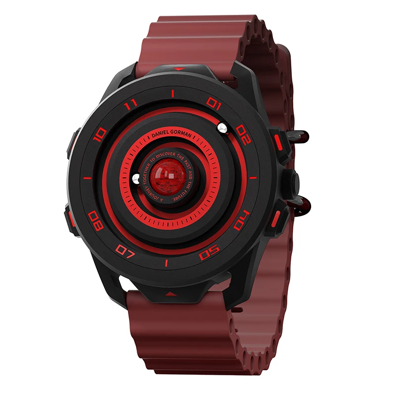 Фото Daniel Gorman Red Planet Design Мужские кварцевые часы Водонепроницаемые светящиеся спортивные наручные часы с магнитными бусинами и указателями DG0525 Красный №4