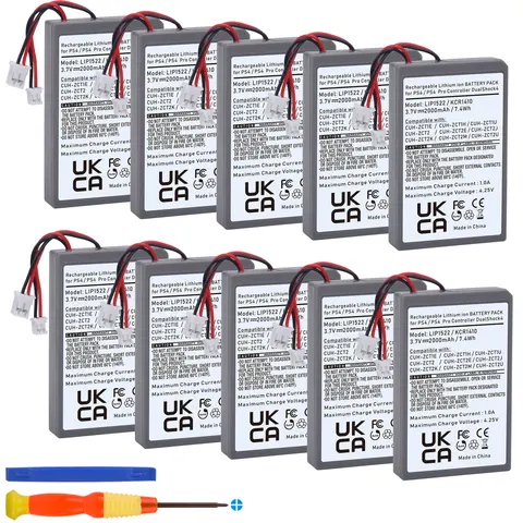 Tectra Батареи для PS4 Dualshock 4 2000 мАч