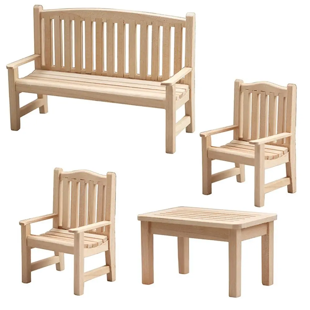 

Миниатюрный Кукольный домик 1/12 высокого качества, украшение для кукольного домика, деревянный стол, имитация стула, Настольная мебель, игру...