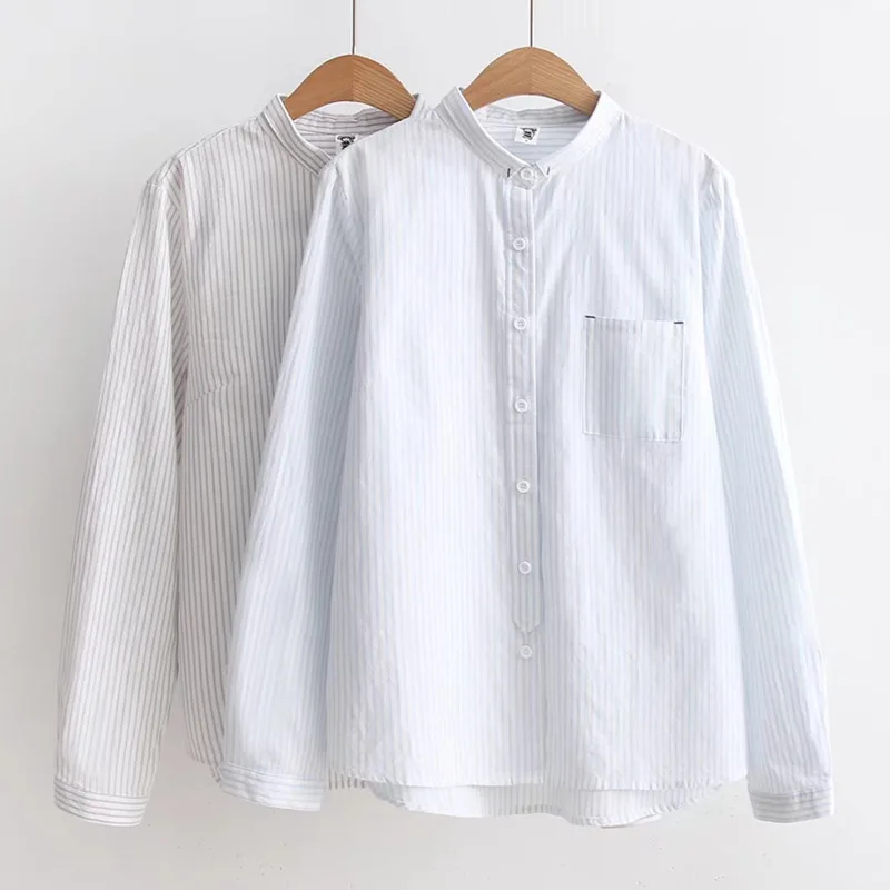 

Женская рубашка в полоску, с длинным рукавом