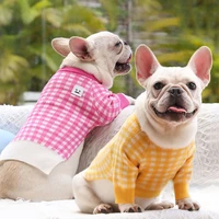 lattice pet sweater dog clothes for small dogs winter hoodies sweatshirts woolen warm medium large puppy french bulldog costumes