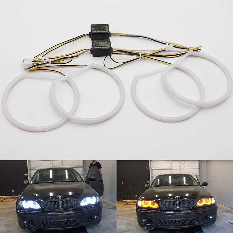 

Ultra bright LED Angel Eyes Halo Ring kit Day Light for BMW 3 series E46 316i 318i 320d 323i 328i 330i 325xi 330d 330xi 1998-05