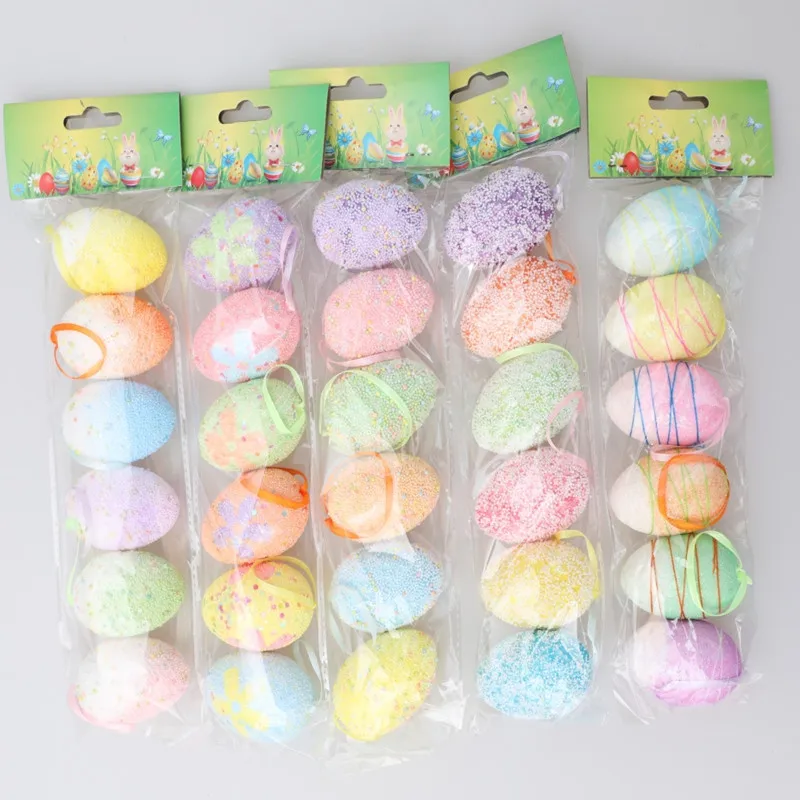 Блестящие пенопластовые пасхальные яйца