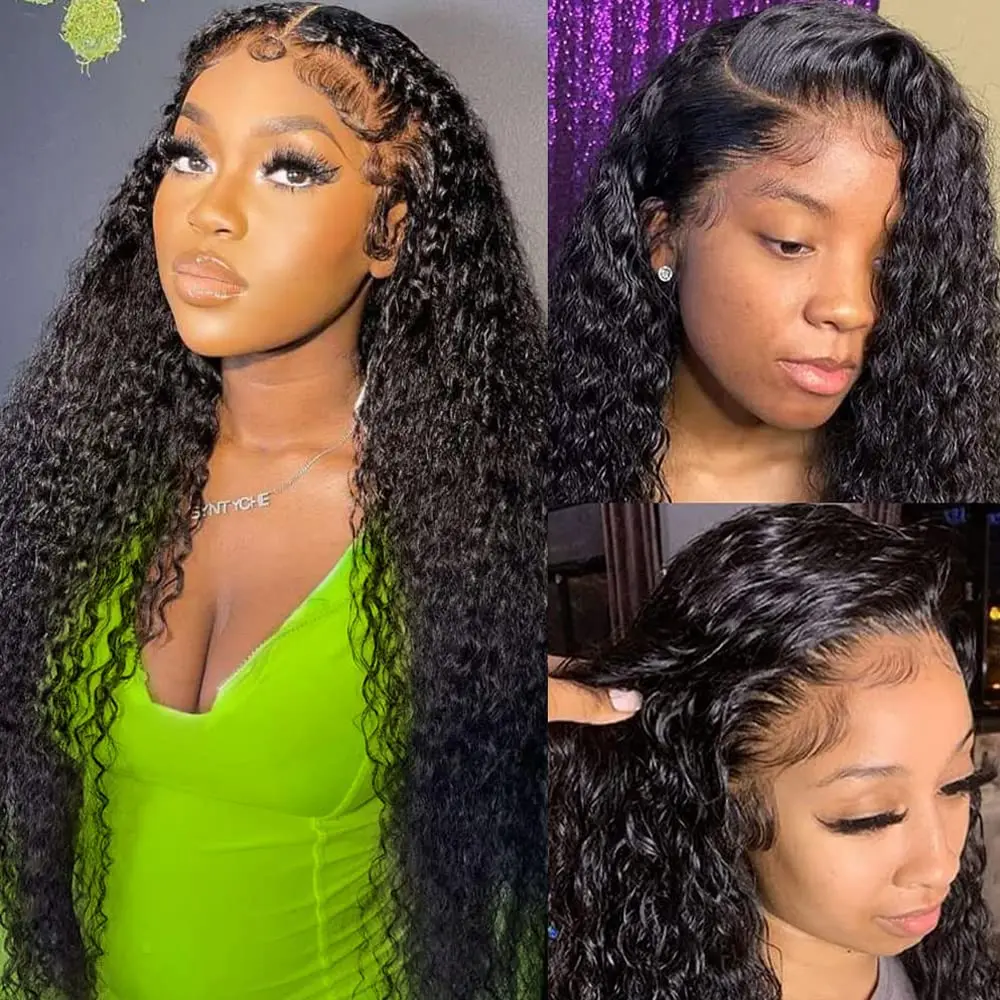 

Water Wave Wig 13x4 Lace Front Wigs Human Hair Pre Plucked Glueless Peruvian Remy Hair 13x6 Wet and Wavy Wigs For Black Women