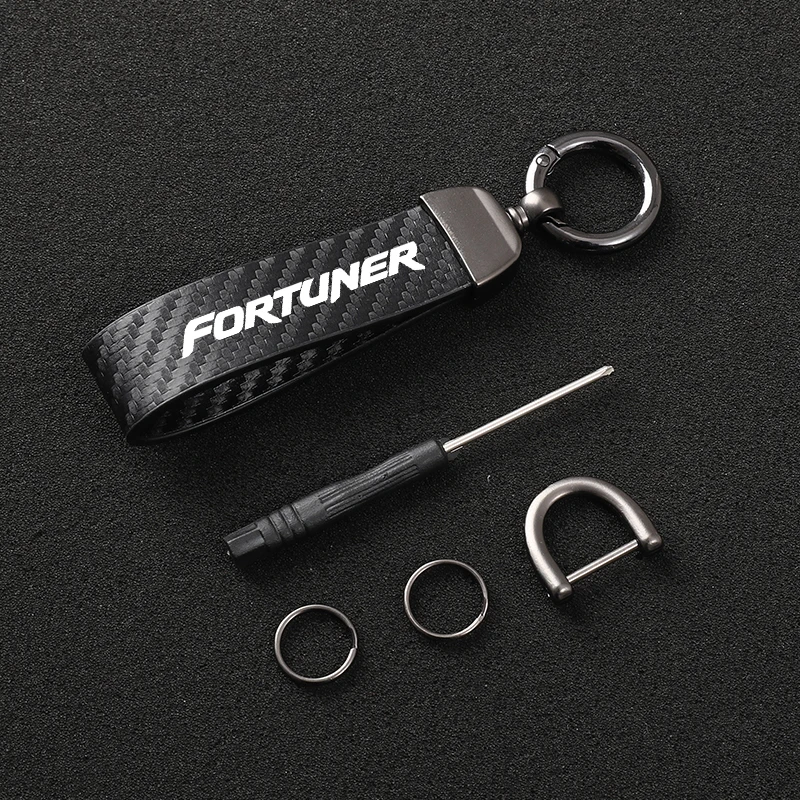 

For Toyota Fortuner AN50 AN60 AN150 AN160 2021 2020 2019 - 2004 Car Accessories Key Chains Keychain Holder Key Ring Lanyard Keys