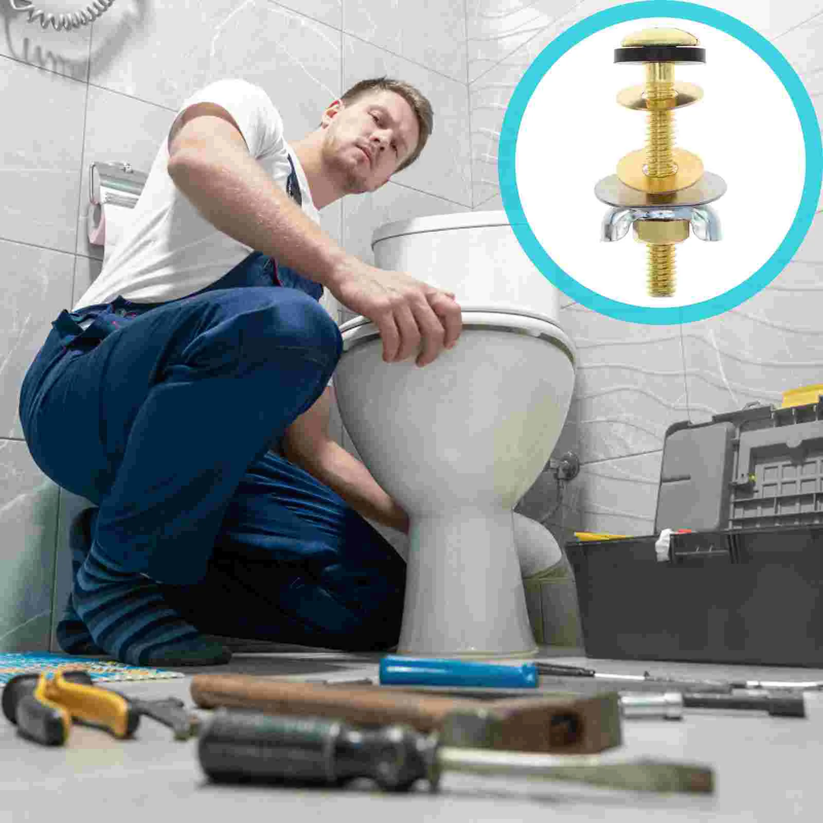 

Toilet Bolts Screws Bolt Fixing Parts Replacement Mount Accessoriesnuts Hinge Screw Installation Washers Installed Universal