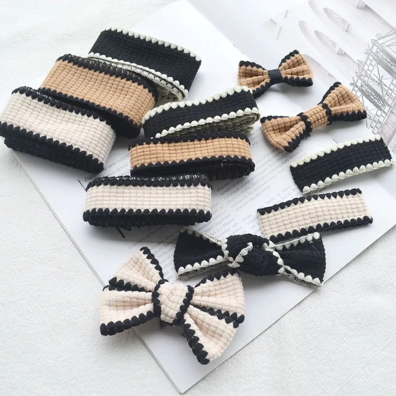 

1Yard New Fancy Crochet Fabric Lace Handmade Headwear DIY Jewelry Bow Hair Sewing Accessories 25/38CM Puntillas Y Encajes