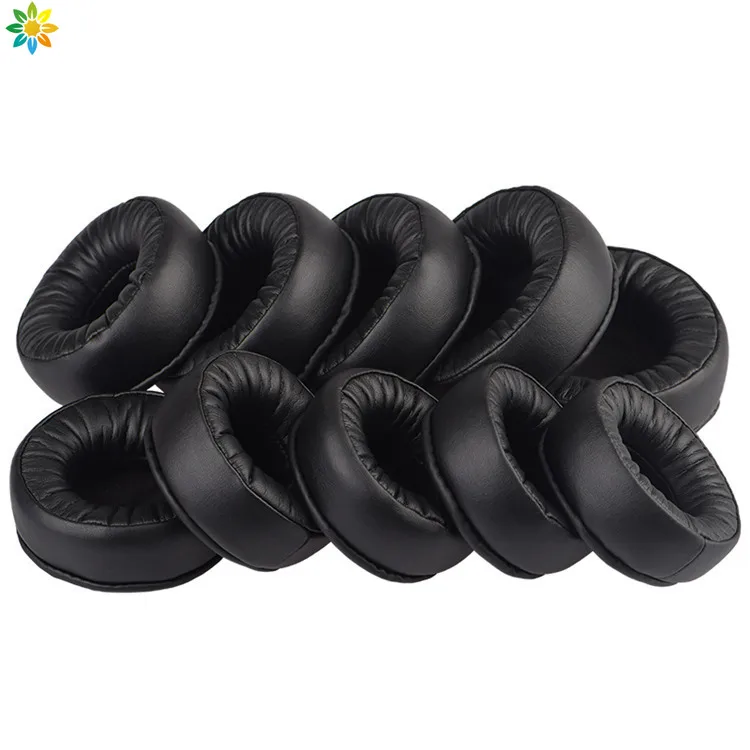 

Black Soft PU Leather Round Thick Ear Pads Universal Size Earpads for 70-110mm 70/75/80/85/90/95/100/105/110mm Headphones Model