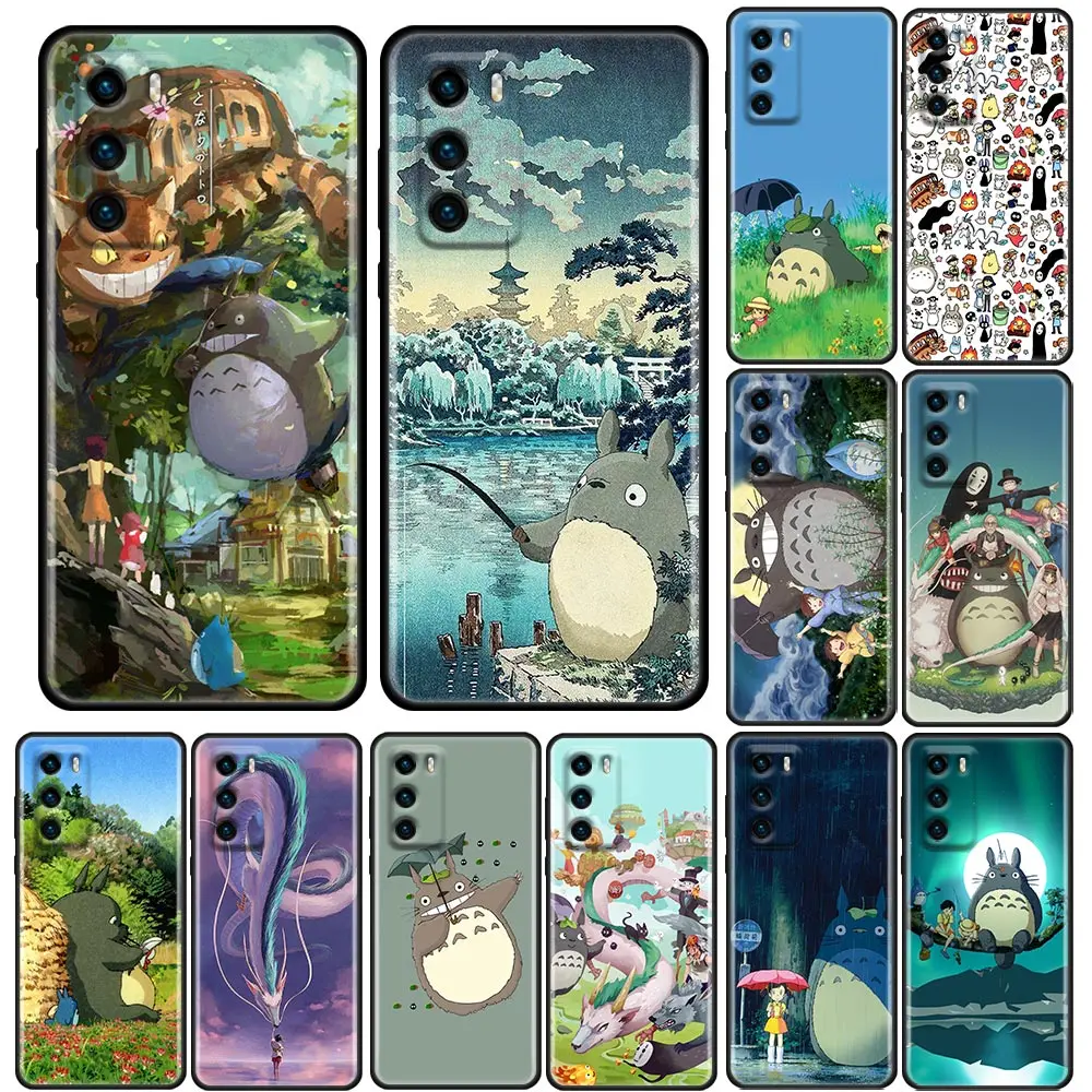 

Cute Totoro Anime Studio Ghibli Miyazaki P30Lite Case For Huawei P30 P40 P10 Lite P20 P50 Pro PSmart Z Soft Silicone Phone Cover