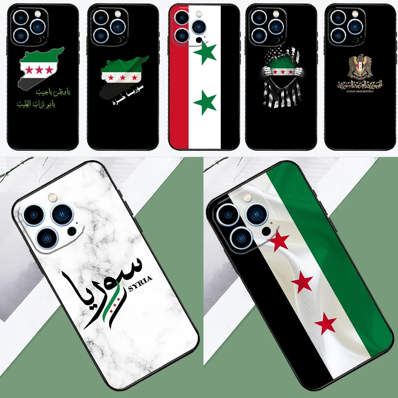 Syria Flag Phone Case For iPhone 14 13 12 11 Pro Max XS X XR SE2 6 7 8 Plus 13 12 Mini Cover Coque