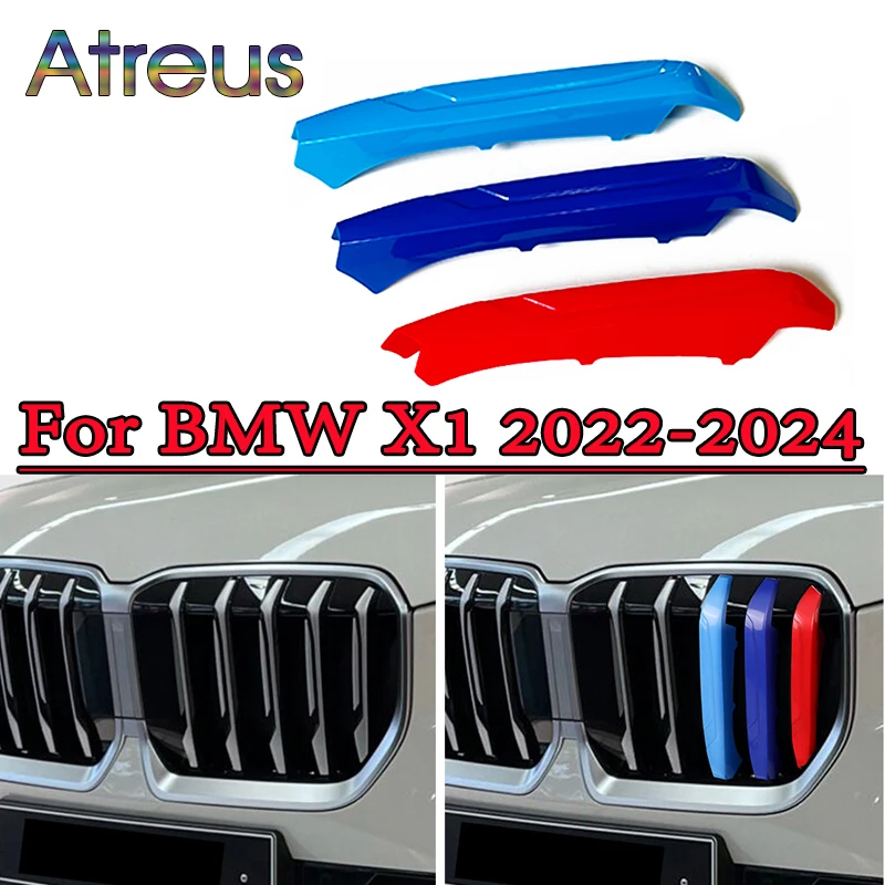 

3pcs/set ABS M Color ABS Kidney Grill Bar Grille Covers Clip For BMW X1 U11 2023 2024 Accessories M Performance 3 Colors