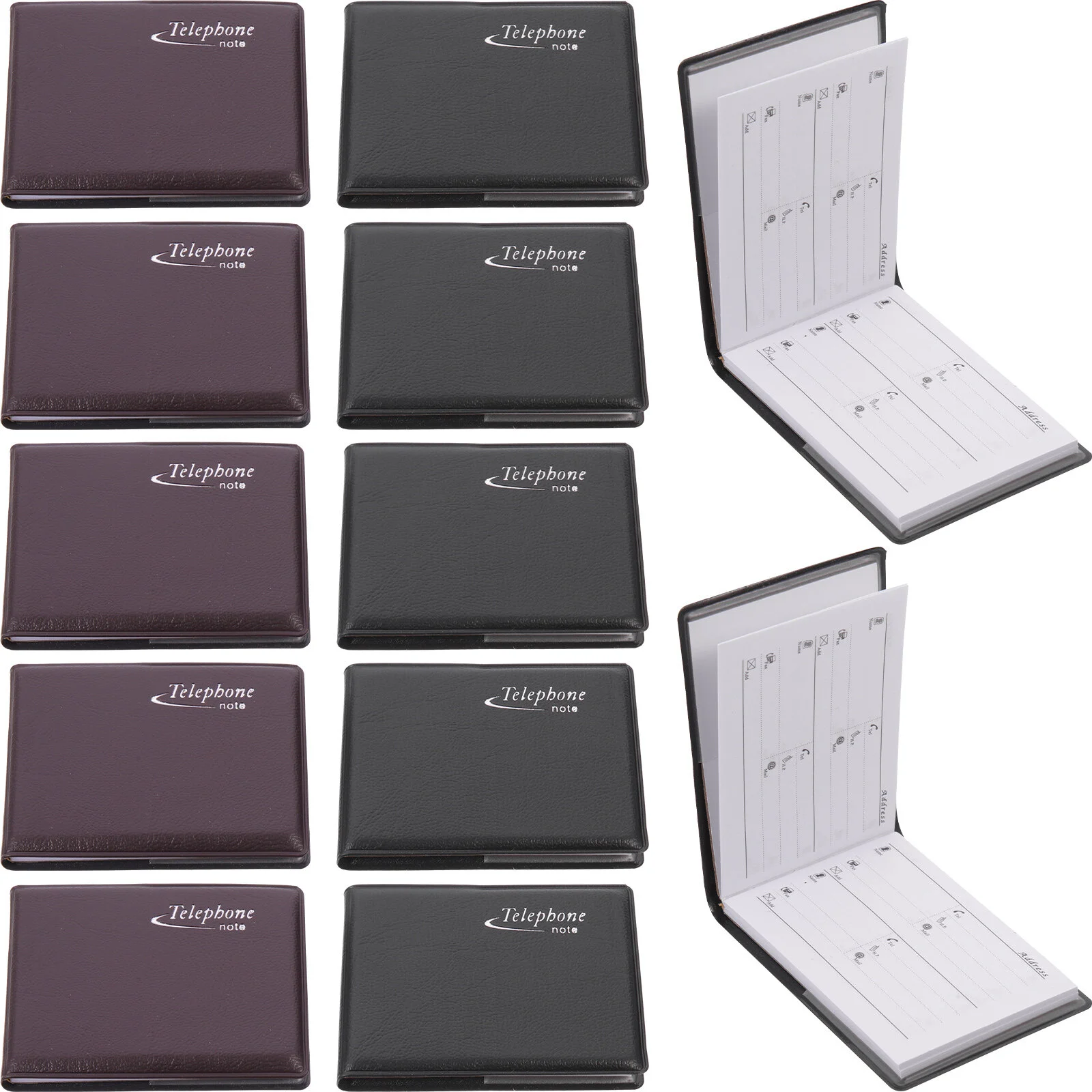 

10 Pcs Journal Office Notepad Small Address Book Pocket Portable Contact Phone Organizer Paper Home Telephone Addresses Numbers