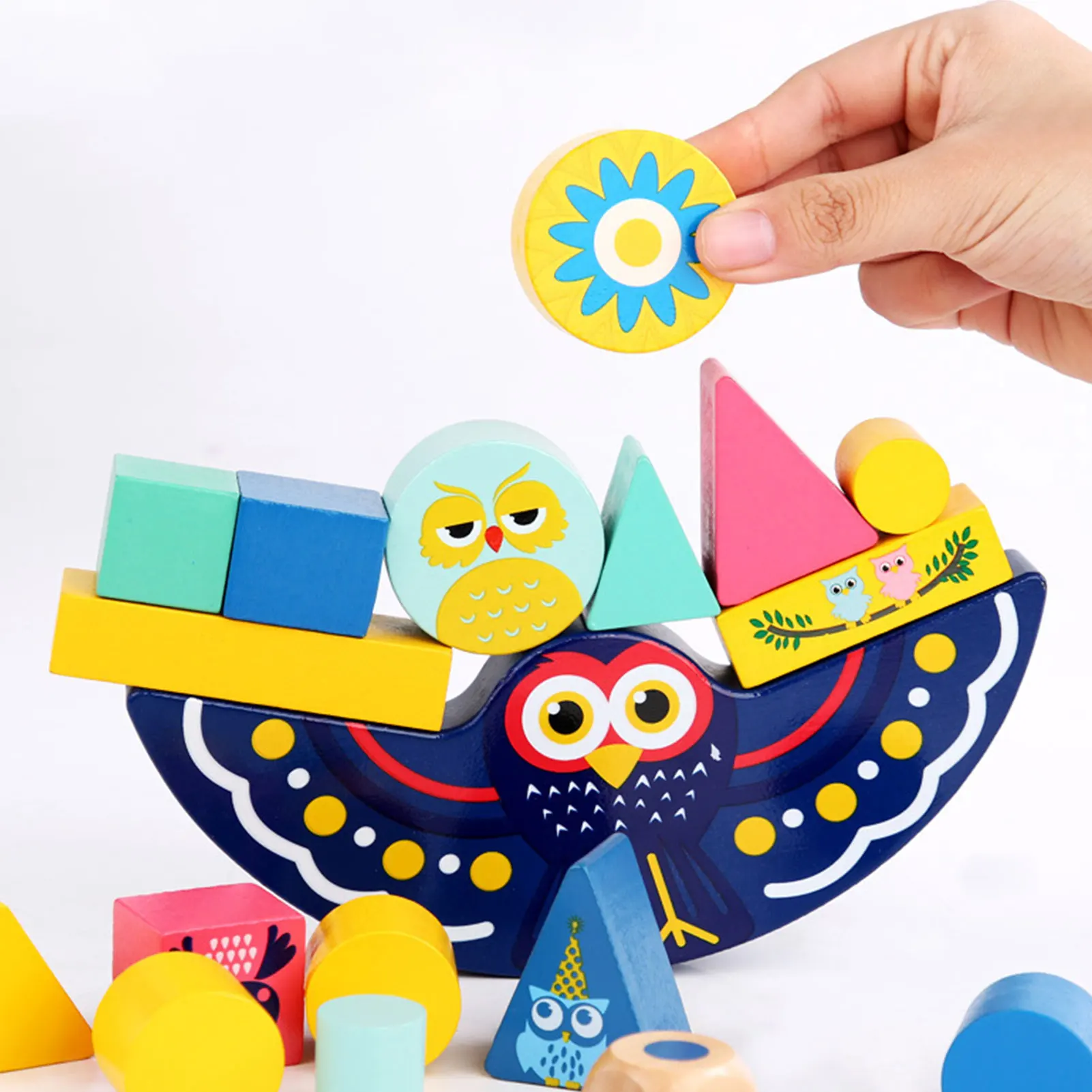 

Детский конструктор-лодка монтессор, милые развивающие строительные блоки для детей