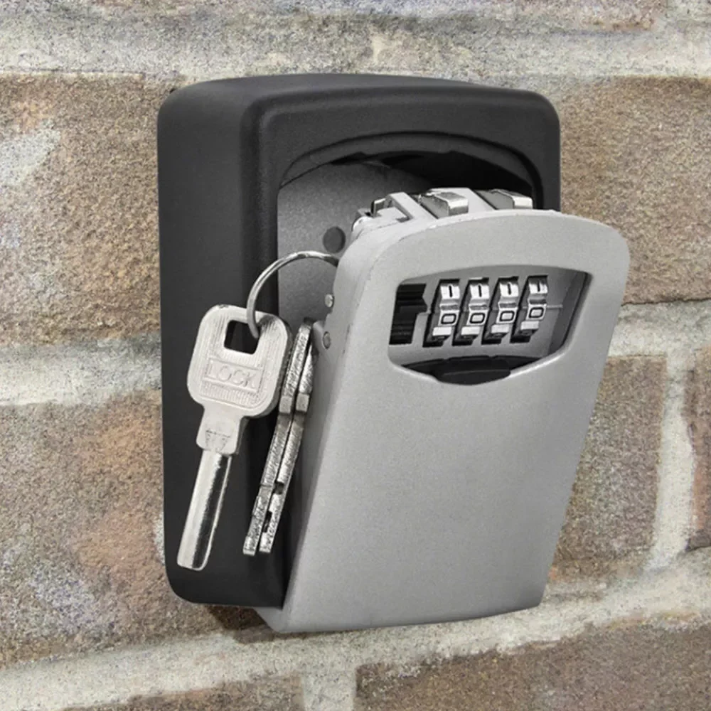 

Solid Color Key Box Password Lock Door Cat Eye Metal Outdoor Wall-mounted Anti-theft Lock Box for Home Indoor Security