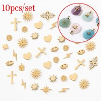 10pcs stainless steel plating gold jewelry accessories diy jewelry accessories earring charms charm dangles wholesale