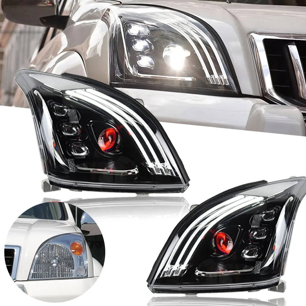 Headlight For Toyota Prado LC2700 LED Headlights 2003-2009 Head Lamp Car Styling DRL Signal Projector Lens Automotive Accessorie