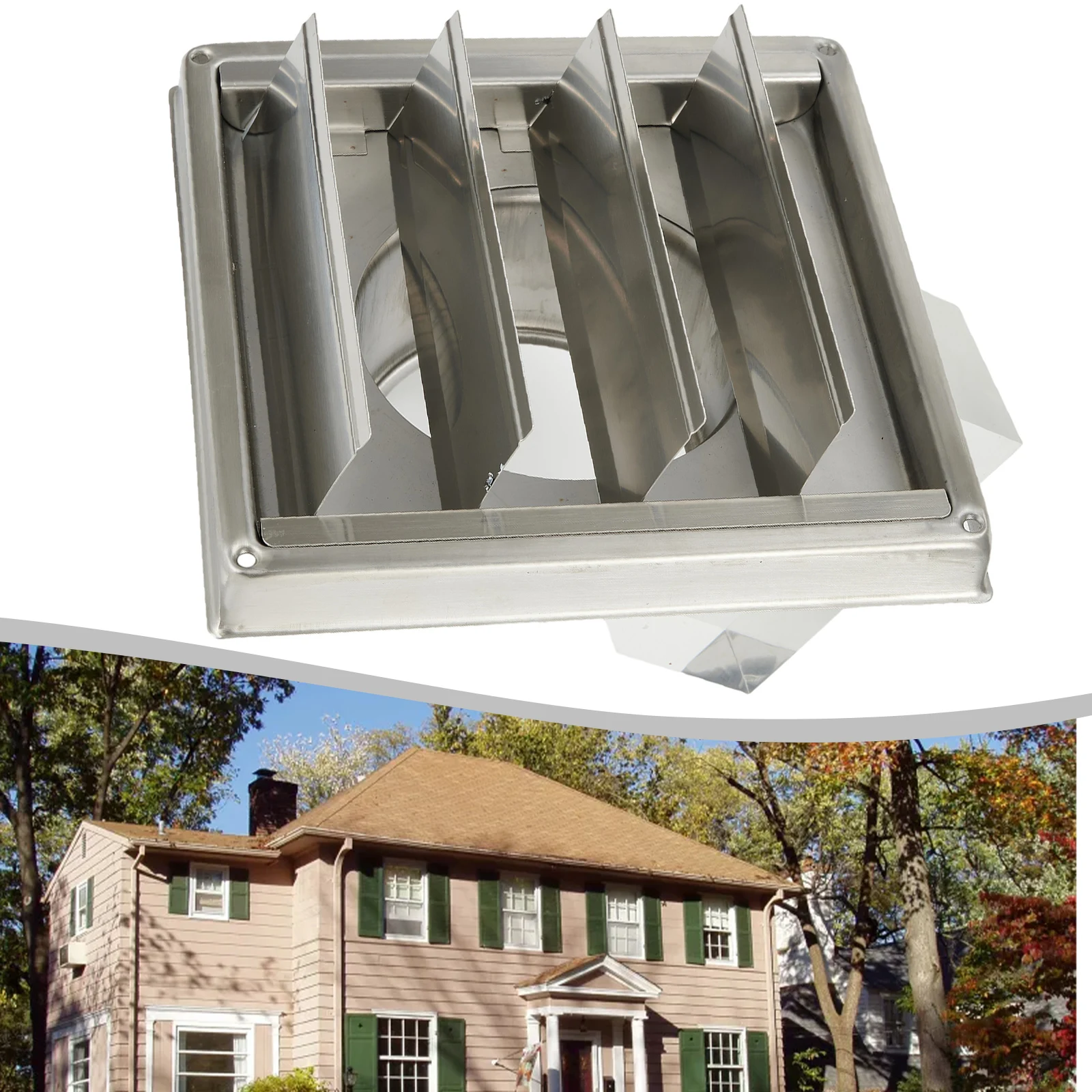 Подвижная стильная настенная вентиляционная крышка из нержавеющей стали