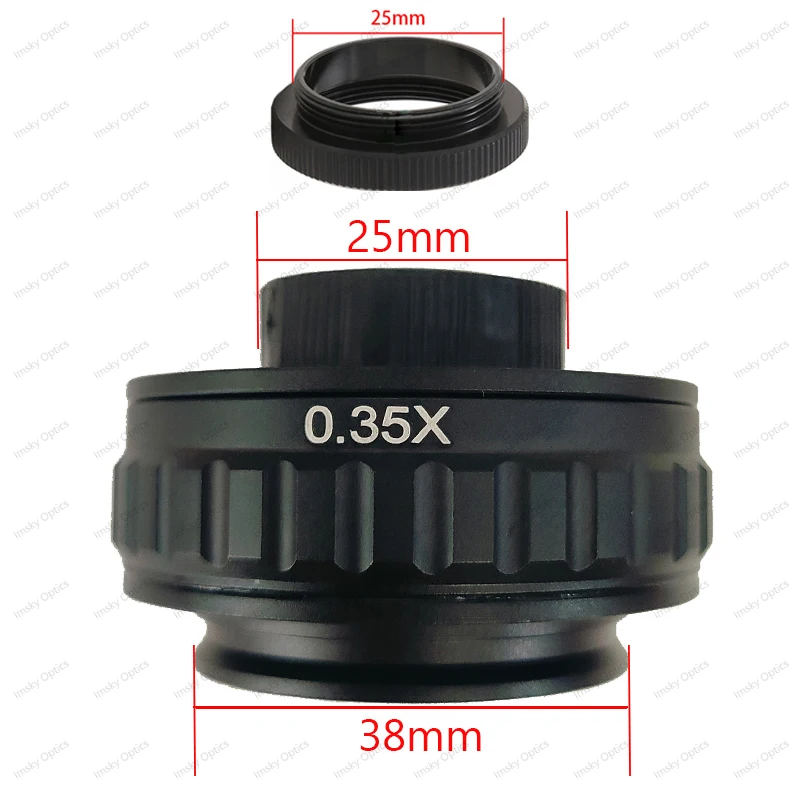 

Переходник с креплением 38 мм на C 0,35X, объектив с креплением C для тринокулярного стереомикроскопа, промышленная паяльная камера, фокусный разъем