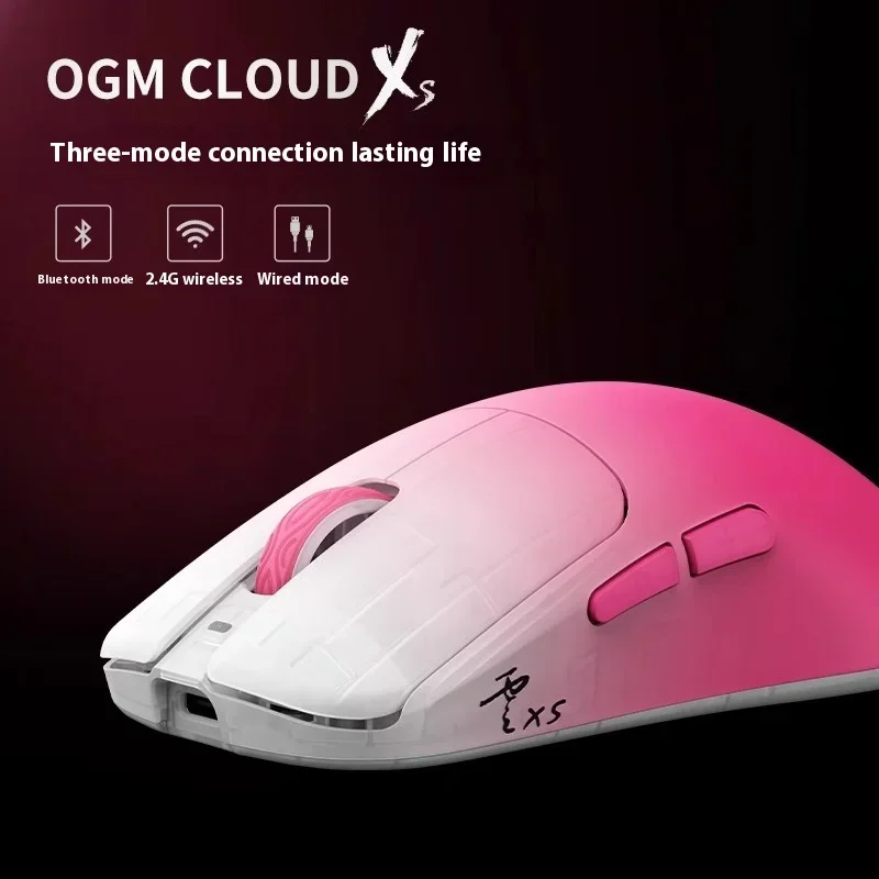 Фото Игровая мышь Waizowl OGM CloudXS, беспроводная 3-режимная мышь для киберспорта PAW3950, легкая мышь по индивидуальному заказу, компьютерные аксессуары, подарки №4