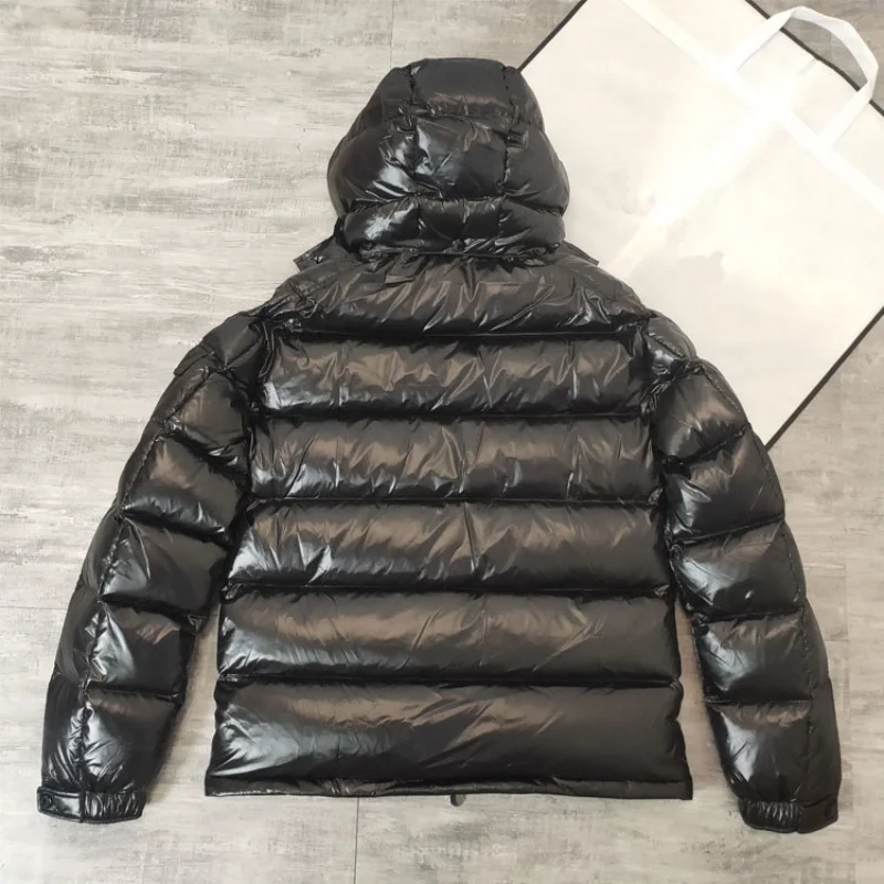 Men Women Down Jacket Winter Short Warm Coat Plus Velvet Thick Golden Classic Hooded Maya Casual Jacket