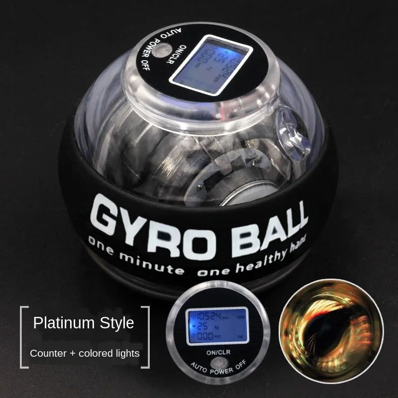 Wrist Ball With Count Table Self-starting Gyroscope Powerball Gyro  Hand Ball Relax Arm Wrist Force Trainer Fitness Equipment