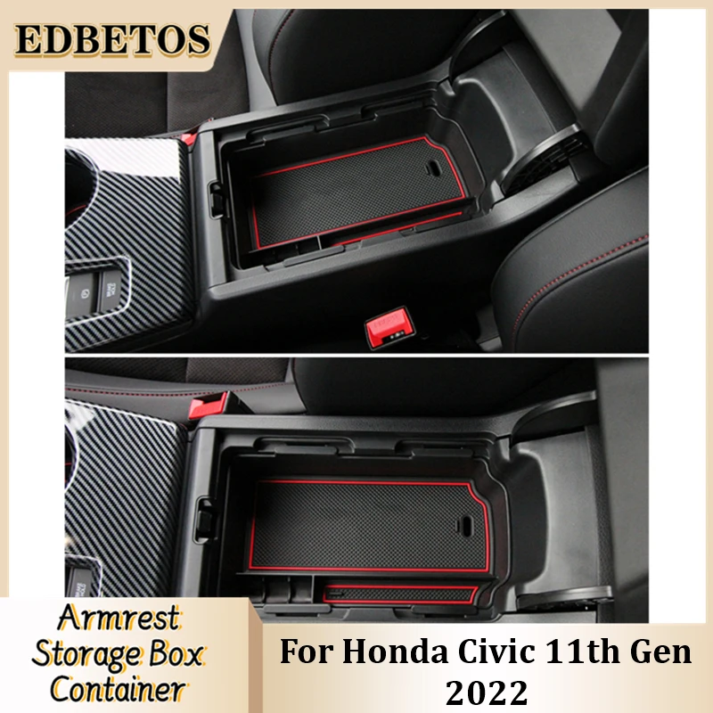 

Car Center Storage Box For Honda Civic 11th Gen 2022 Stowing Tidying Arm Rest Armest Glove Plate Auto Interior Accessories