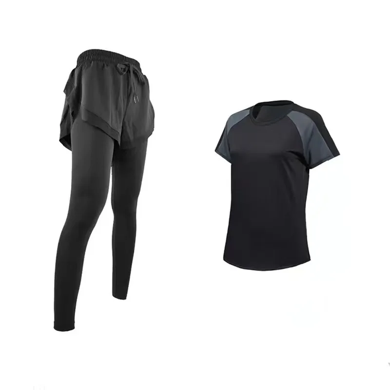 Yoga Suit Long-sleeved Trousers Sports Loose and Thin Running Quick-drying Fitness Clothes Sweat-absorbing and Quick-drying